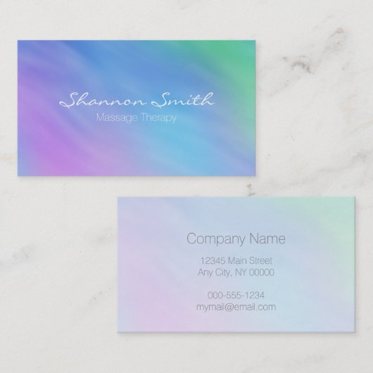 Minimale boogstraal voor zachte Waterverf Visitekaartje (Voorkant / Achterkant)