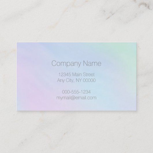 Minimale boogstraal voor zachte Waterverf Visitekaartje (Achterkant)