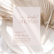 Minimale booho Bridal Shower Nodig Neutrale