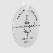 Minimale boom Onze eerste kerst verloofd paar Ornament (voorkant)