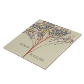 Minimale boomkunst met Quote Ceramic Tile Tegeltje (Zijkant)