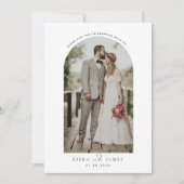 Minimale bootfoto's bruiloft bedankt voor je kaart (Voorkant)