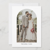 Minimale bootfoto's bruiloft bedankt voor je kaart (Voorkant)