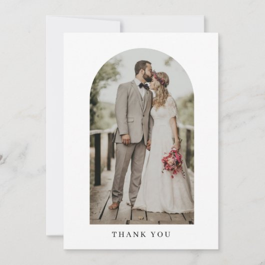 Minimale bootfoto's bruiloft bedankt voor je kaart (Voorkant)