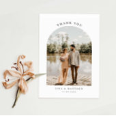 Minimale bootfoto's bruiloft bedankt voor je kaart