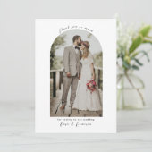 Minimale bootfoto's bruiloft bedankt voor je kaart (Staand voorkant)