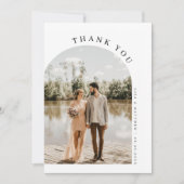 Minimale bootfoto's bruiloft bedankt voor je kaart (Voorkant)