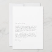 Minimale bootfoto's bruiloft bedankt voor je kaart (Achterkant)