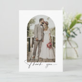 Minimale bootfoto's bruiloft bedankt voor je kaart (Staand voorkant)