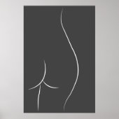 Minimale Booty Drawing Poster (Voorkant)