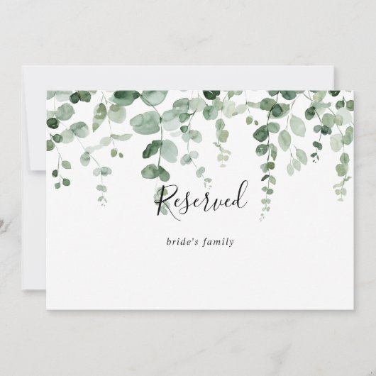 Minimale borden voor Eucalyptusbruiloft (Voorkant)