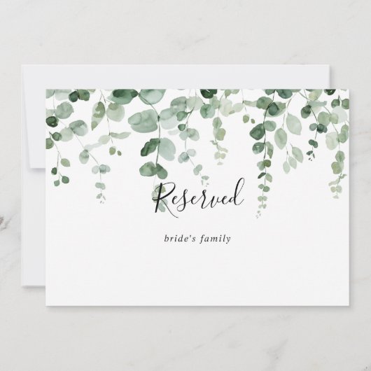 Minimale borden voor Eucalyptusbruiloft (Achterkant)