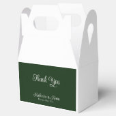 Minimale Bos Groene en Witte Bruiloft Bedankdoosjes (Geopend)