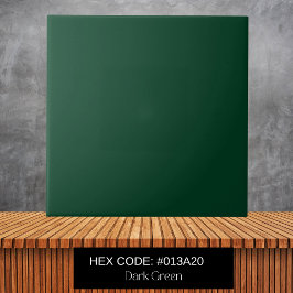 Minimale bosgroene vlakke vaste kleur tegeltje