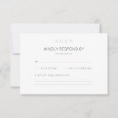 Minimale Botanical Wedding RSVP-kaart RSVP Kaartje (Voorkant)