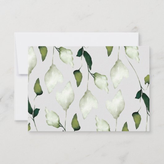 Minimale Botanical Wedding RSVP-kaart RSVP Kaartje (Achterkant)