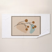 Minimale Botanische Abstracte Natuur Esthetiek Badhanddoek (Badhanddoek)