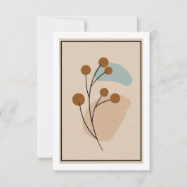 Minimale Botanische Abstracte Natuur Esthetiek Bedankkaart