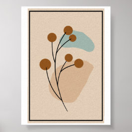 Minimale Botanische Abstracte Natuur Esthetiek Poster