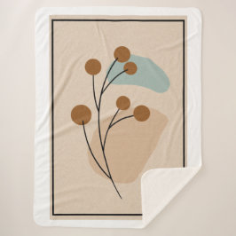 Minimale Botanische Abstracte Natuur Esthetiek Sherpa Deken