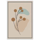 Minimale Botanische Abstracte Natuur Esthetiek Sticker (Voorkant)