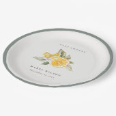 Minimale botanische Baby shower van Lemon Papieren Bordje (Gekanteld)