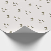 Minimale botanische bedankkaart – Neutraal aardse  Cadeaupapier (Hoek)