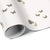 Minimale botanische bedankkaart – Neutraal aardse Cadeaupapier (Rol Hoek)