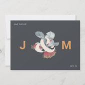 Minimale botanische bewaardatum met foto save the date (Voorkant)