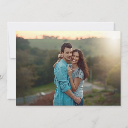 Minimale botanische bewaardatum met foto save the date (Achterkant)