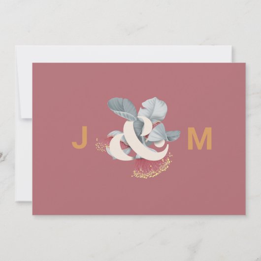 Minimale botanische bewaardatum met foto save the date (Achterkant)