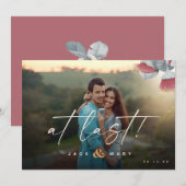 Minimale botanische bewaardatum met foto save the date (Voorkant / Achterkant)