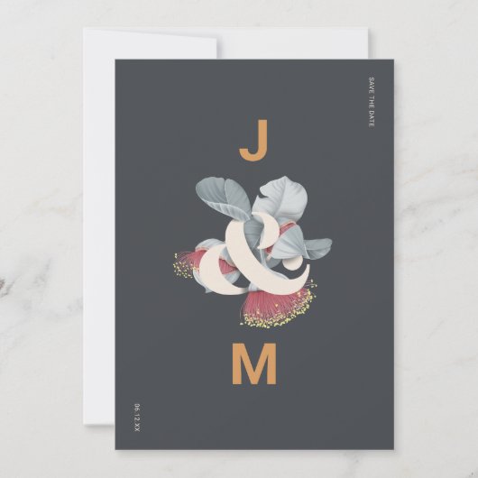 Minimale botanische bewaardatum met foto save the date (Voorkant)