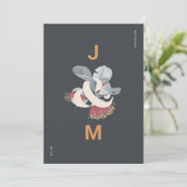 Minimale botanische bewaardatum met foto save the date (Staand voorkant)