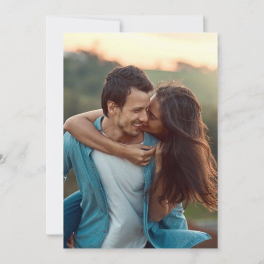 Minimale botanische bewaardatum met foto save the date (Achterkant)