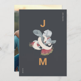 Minimale botanische bewaardatum met foto save the date