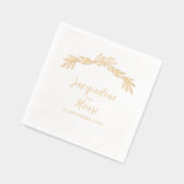 Minimale botanische bladgoud folie servetten (Links)