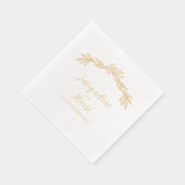 Minimale botanische bladgoud folie servetten (Rechts)