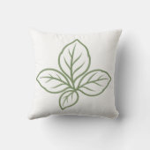 Minimale botanische bladworp kussen (Achterkant)