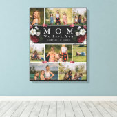 Minimale botanische bloemen Mam 8 Foto collage Canvas Afdruk (Insitu (Houten vloer))