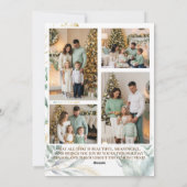 Minimale Botanische Borstel Aangepaste Kerstfoto's Feestdagenkaart (Achterkant)