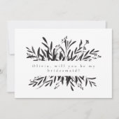 Minimale botanische bridesmaïde foto Foto Notitiekaartje (Voorkant)