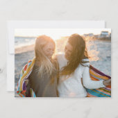 Minimale botanische bridesmaïde foto Foto Notitiekaartje (Achterkant)