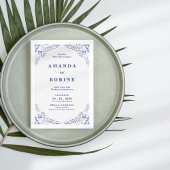 Minimale botanische bruiloft kaart
