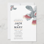 Minimale botanische bruiloft kaart (Voorkant)