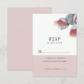 Minimale botanische bruiloft RSVP Kaartje (Voorkant / Achterkant)