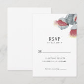 Minimale botanische bruiloft RSVP Kaartje (Voorkant / Achterkant)