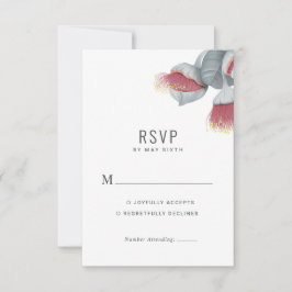 Minimale botanische bruiloft RSVP Kaartje