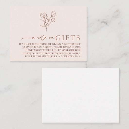 Minimale Botanische Bruiloft Wishing Well Kaart PE (Voorkant / Achterkant)