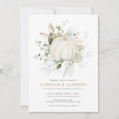 Minimale botanische bruine goudpompoen kaart (Voorkant)